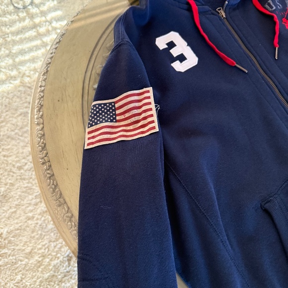 Vintage Polo Ralph Lauren Men's Big Pony Full Zip Hoodie Heavyweight Size Large - Picture 6 of 13